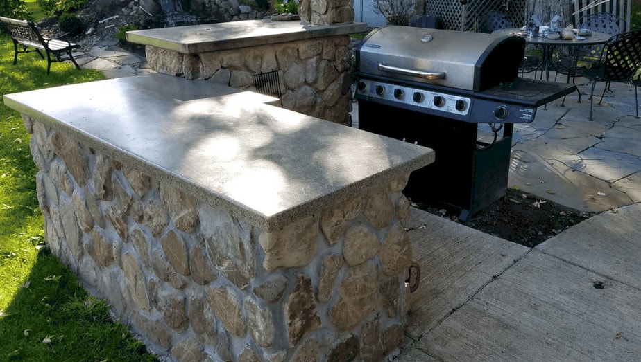 Outdoor Kitchen Grill- backyard water garden