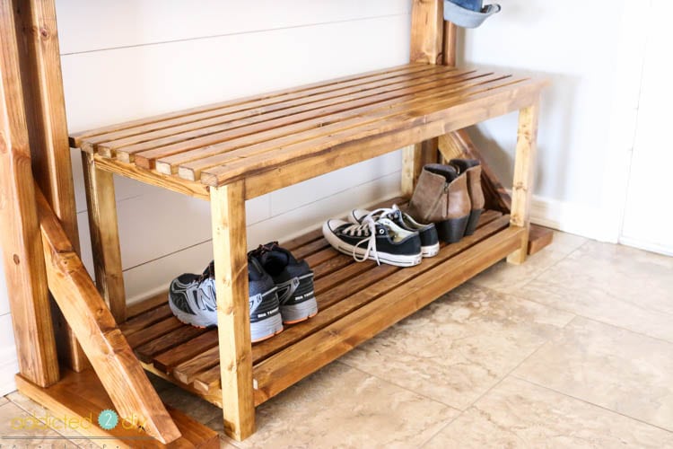 DIY Pottery Barn Hall Tree Bench