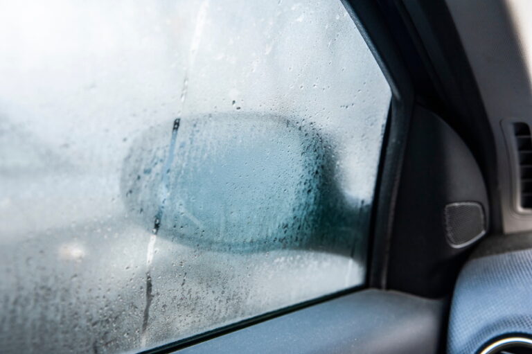 steamy car window