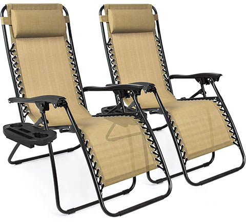 Best Choice Products 2 Adjustable Zero Gravity Lounge Chairs