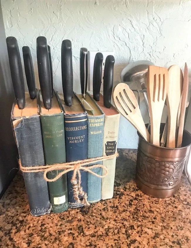 Book Knife Block by Home Talk