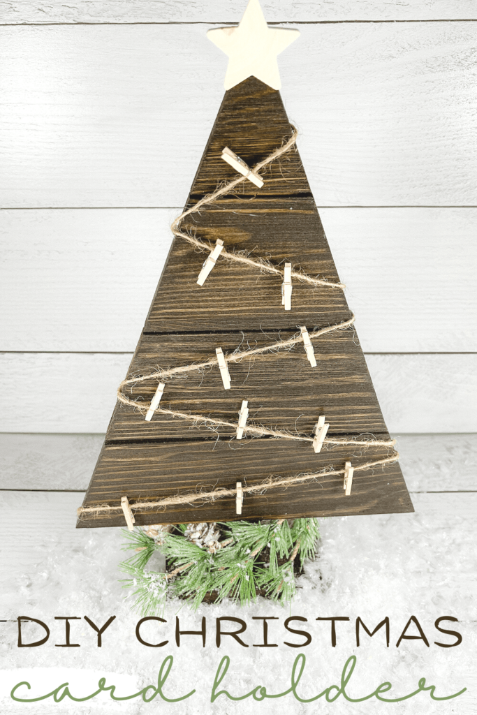 DIY Rustic Christmas Card Holder