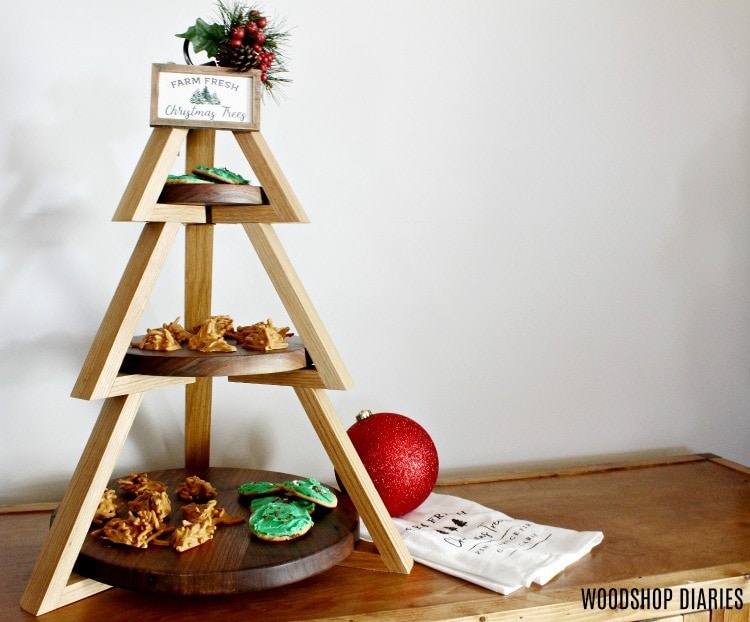 DIY Wood Christmas Tree Candy Stand