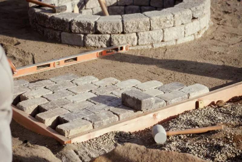 DIY firepit from pave