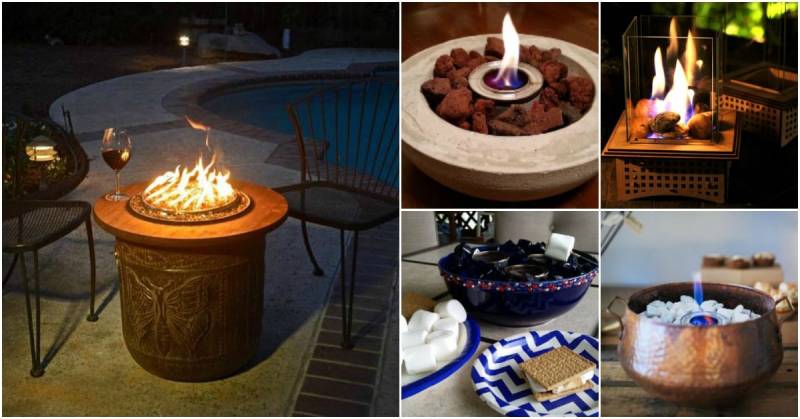 DIY patio fire bowls