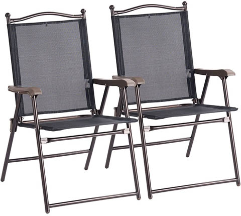 Giantex 2 Patio Folding Chairs