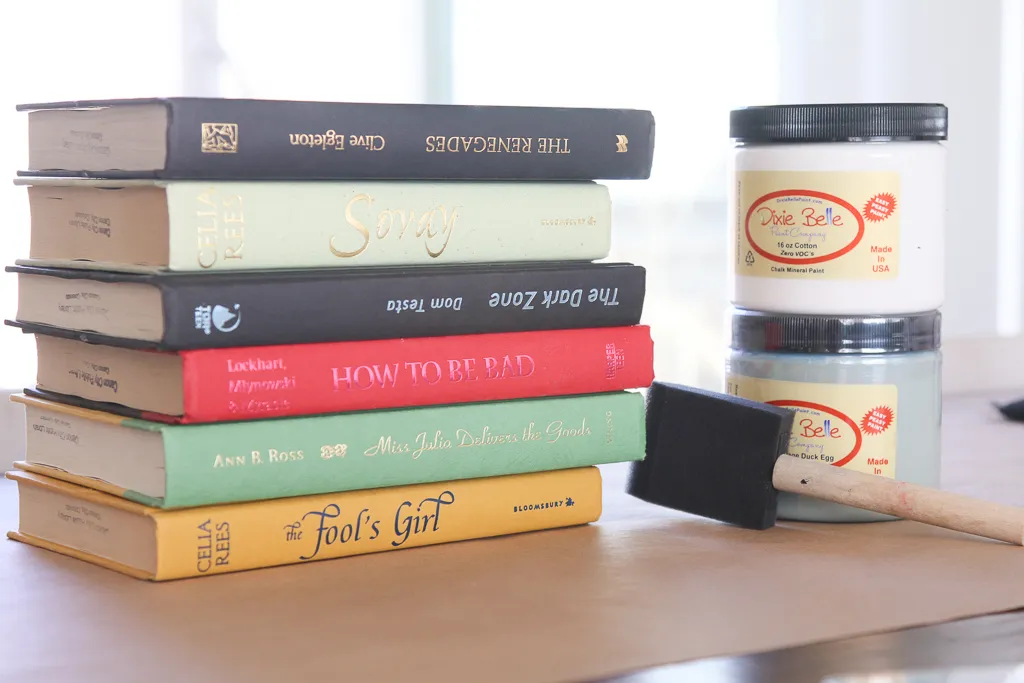 Make a Painted Book Stack by A Fresh Squeezed Life