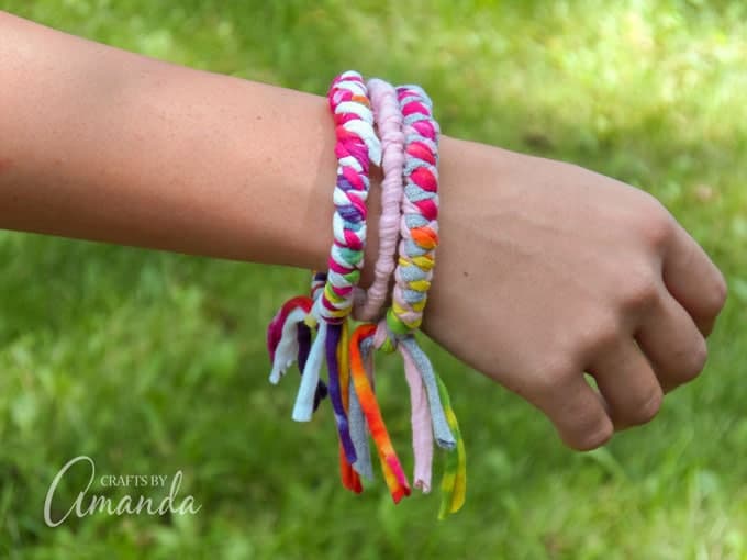 T-shirt Bracelets- crafts by amanda