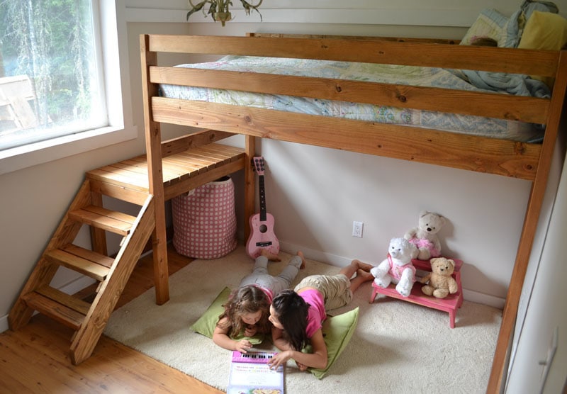 Ana White Camp Loft Bed
