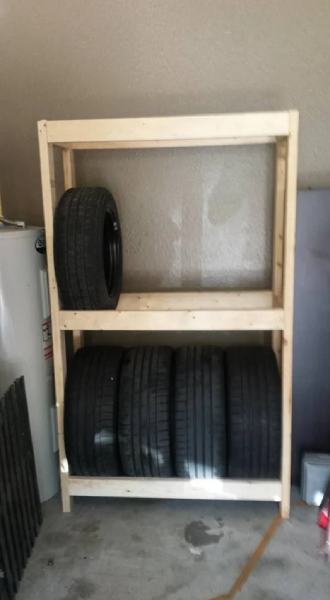 DIY Budget Tire Rack (or Shelves) for Your Garage