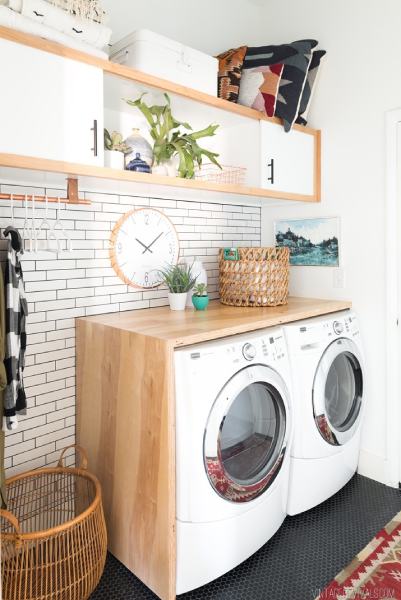 DIY Plywood Counter Top for the Laundry Room - Featuring Vintage Revivals