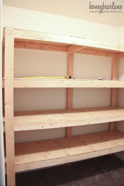 DIY STORAGE SHELVES