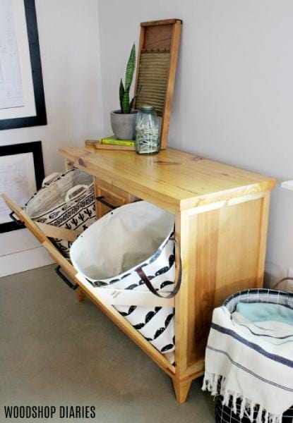 DIY TILT OUT LAUNDRY HAMPER CABINET