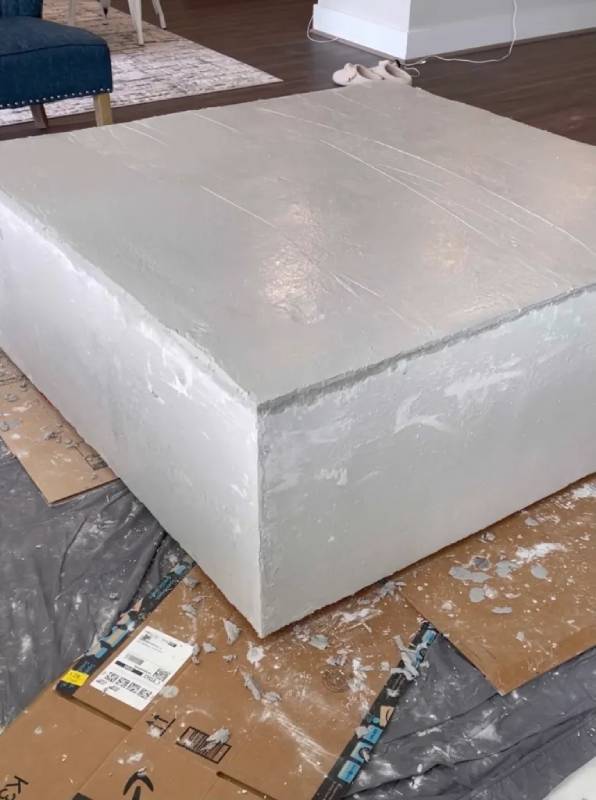 DIY concrete coffee table plans