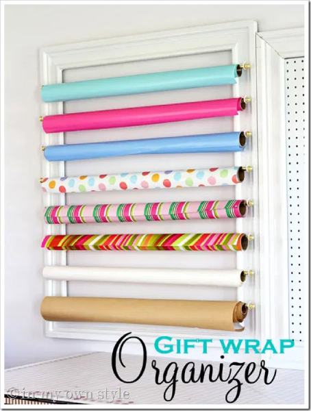 How To Make a Gift Wrap Organizer