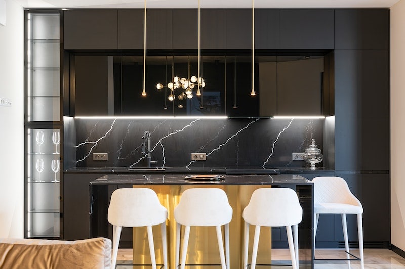 Marble backsplash