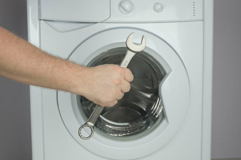 Master service repairing washing machine