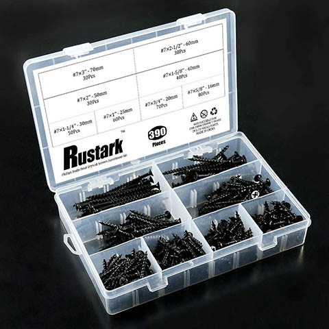 Rustark 390-Pcs #7 Coarse Thread Drywall Screw