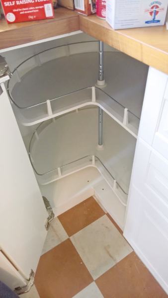 SOLVED! 4 INSTEAD OF 2 TIERED CORNER CABINET CAROUSEL