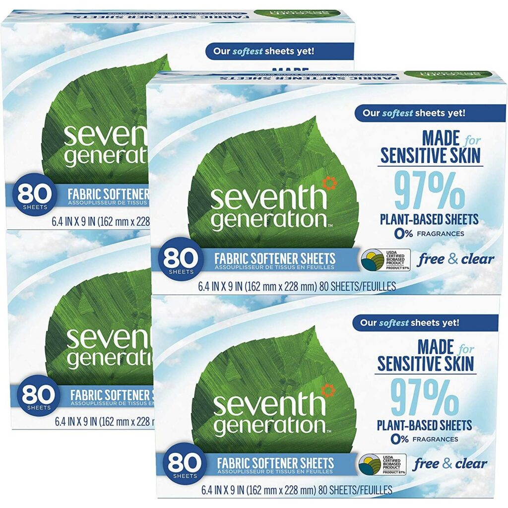 Seventh Generation Dryer Sheets 80 Count Pack Of 4 1 1024x1024 