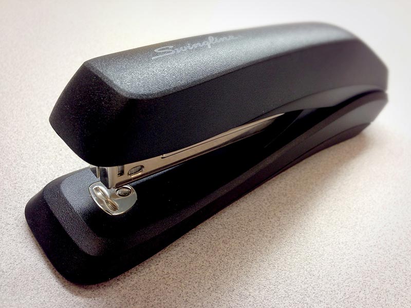 black stapler
