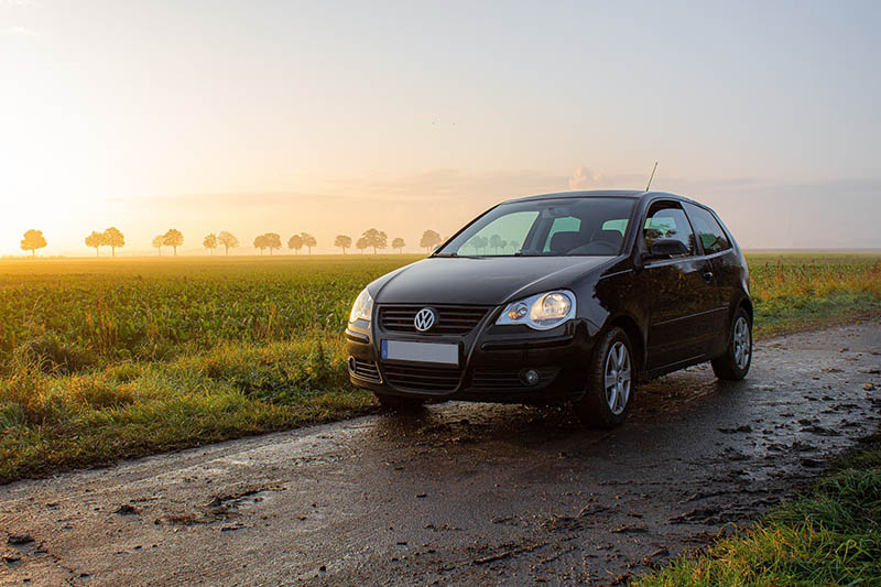 black volkswagen polo