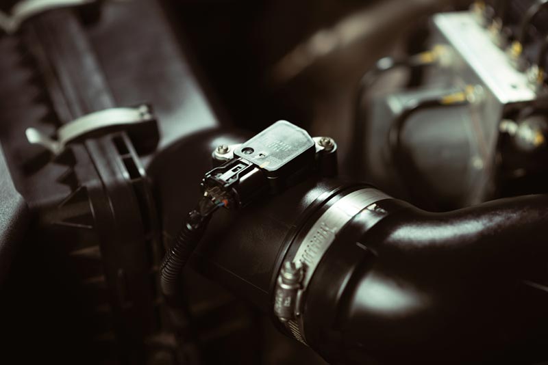 car mass air flow sensor in the engine room