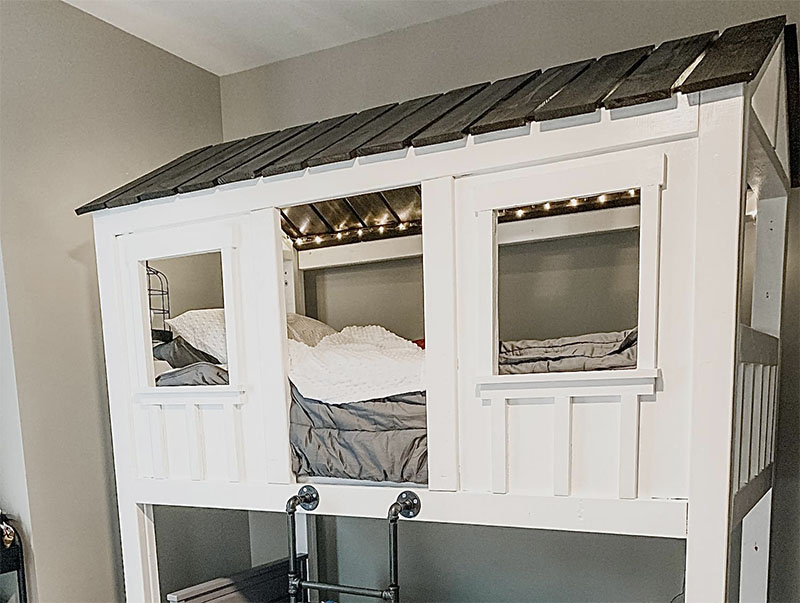 DIY Cabin Loft Bunk Bed by Ana White