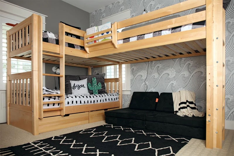 DIY L-Shaped Bunk Beds by Maxtrix Kids