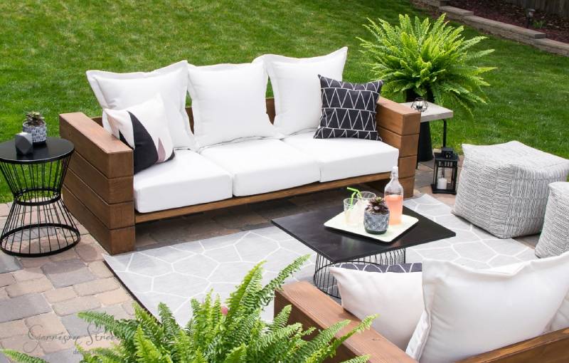 DIY ikea marius stool outdoor side table hack