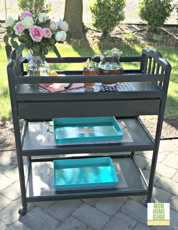 DIY painted beverage cart