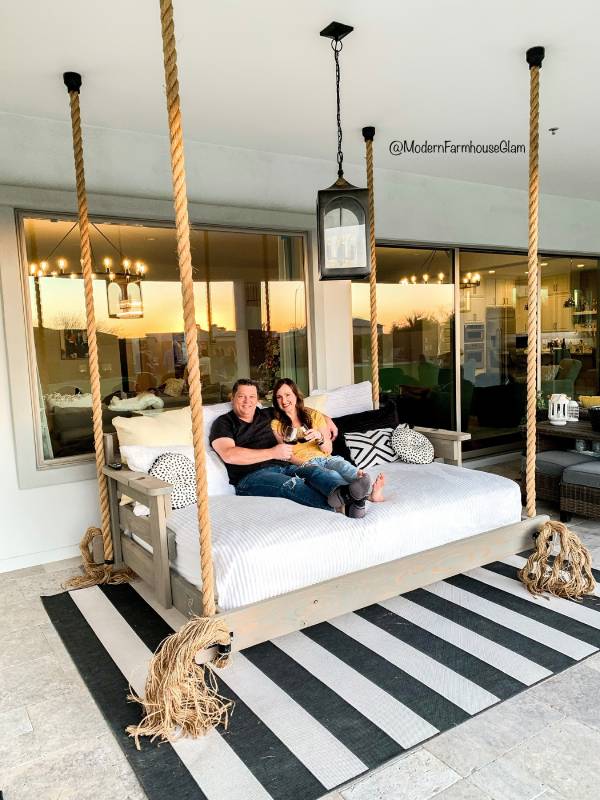 DIY porch bed swing