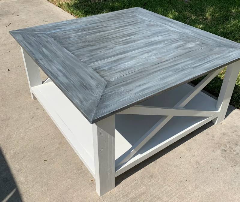 DIY square farmhouse coffee table