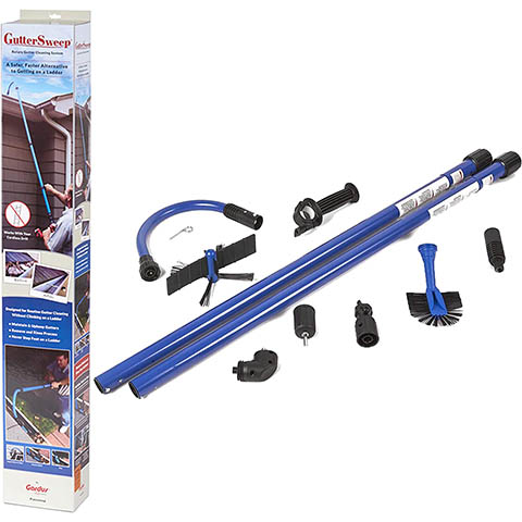 Gardus Gutter Sweep Rotary Brush Cleaning System