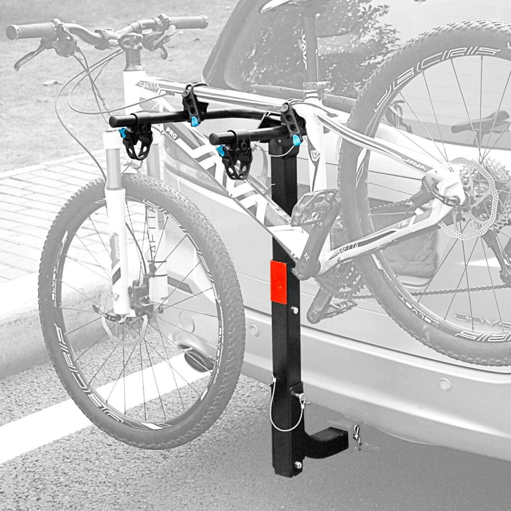Leader Accessories Hitch Mounted 2 Bike Rack Bicycle Carrier Racks Foldable Rack for Cars, Trucks, SUV's and Minivans with 2 Hitch Receiver