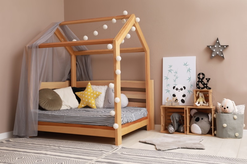 Montessori bed in the room