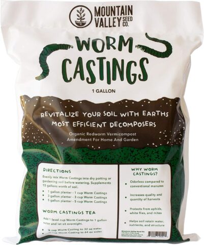 Mountain Valley Earth Worm Castings Organic Compost Soil Amendment