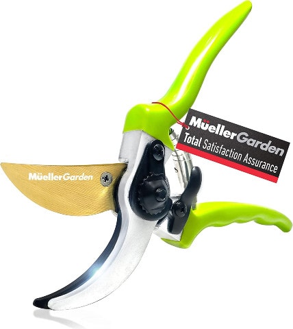 Mueller Heavy Duty Garden Shears, Hand Pruner, Bypass Shears