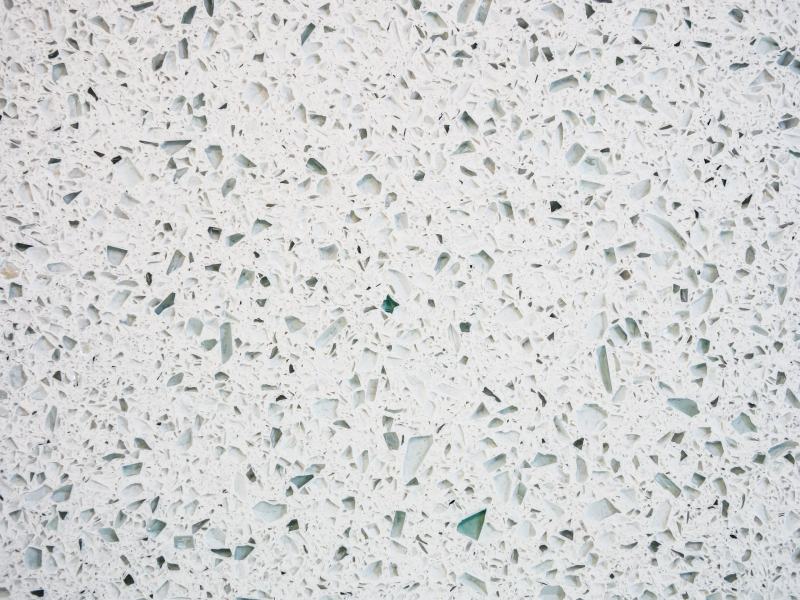 Recycled glass countertop