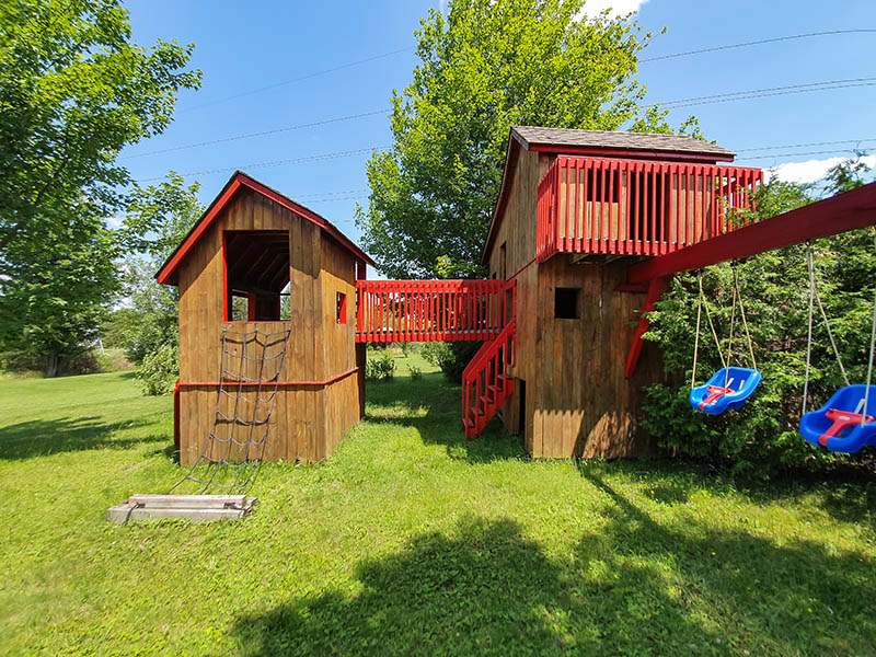 11 Clever And Creative DIY Outdoor Play Areas With Pictures House Grail   Wide Angle Shot Of A Big Play Area For Children Entirely Made In Wood Valmedia Shutterstock 