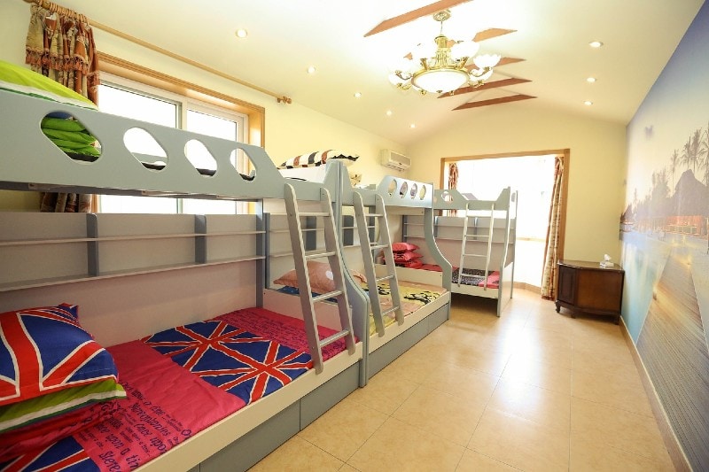 bunk beds in a room