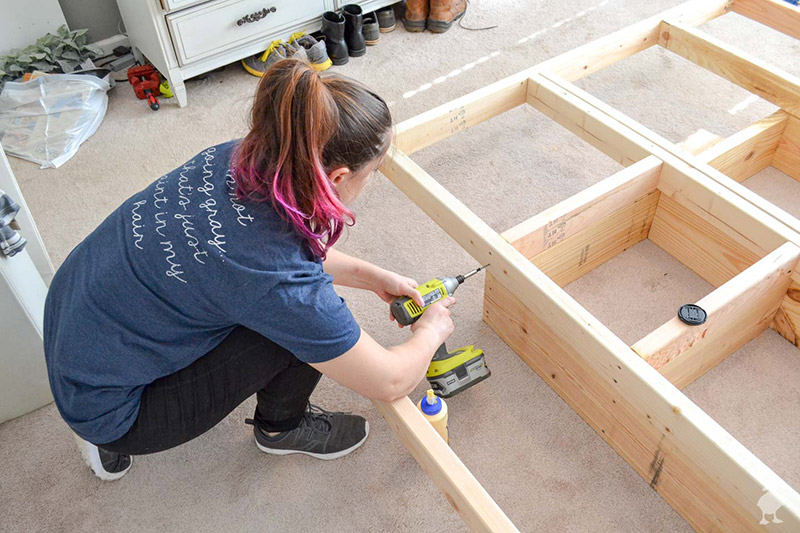 diy floating platform bed