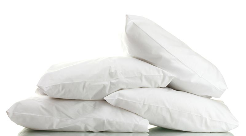 pillows on white background