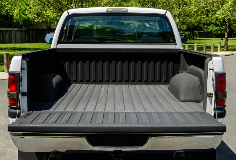 white truck bed