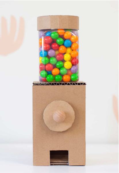 DIY CARDBOARD GUMBALL MACHINE