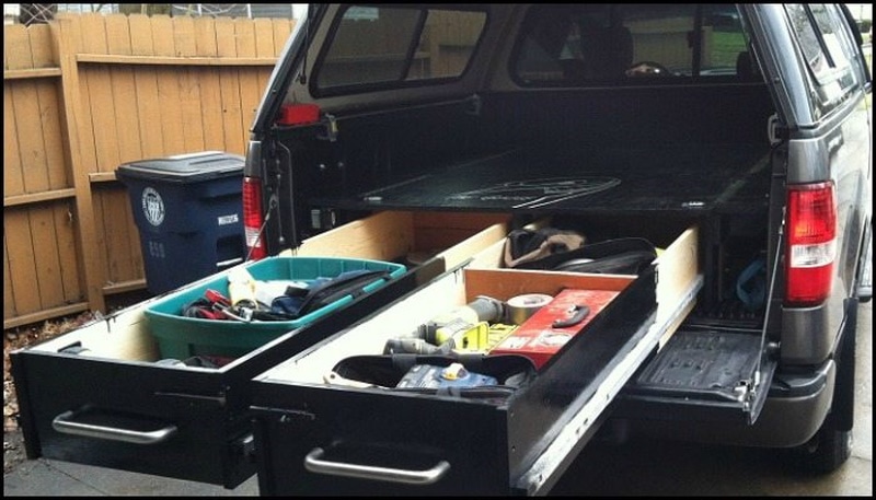 DIY truck bed slides