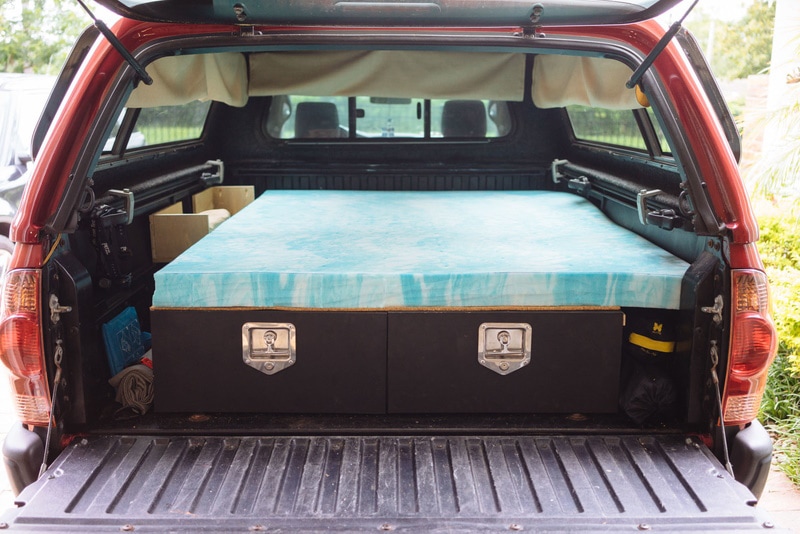 DIY truck bed slides