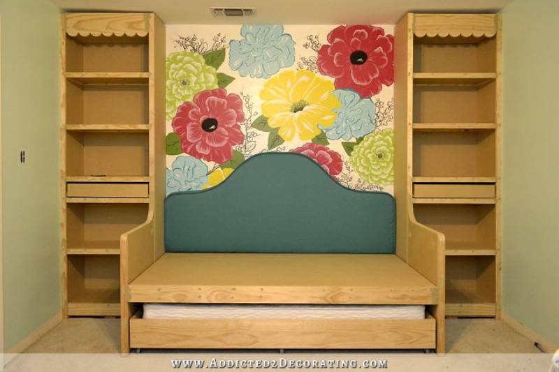 DIY built-in bookcases & daybed