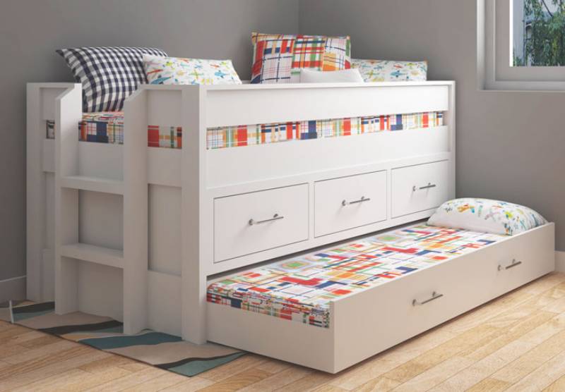DIY captains bed with trundle bed