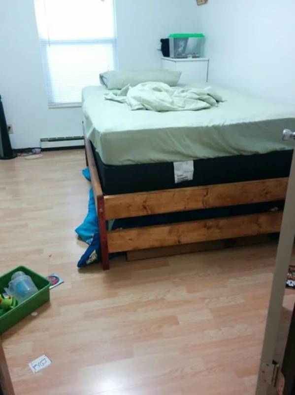 DIY loft bed with trundle